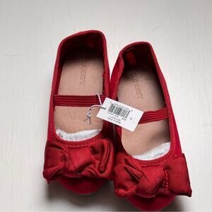 Old Navy Toddler Girl Red Mary Jane Ballet Flat Shoes Sz 8 NWT